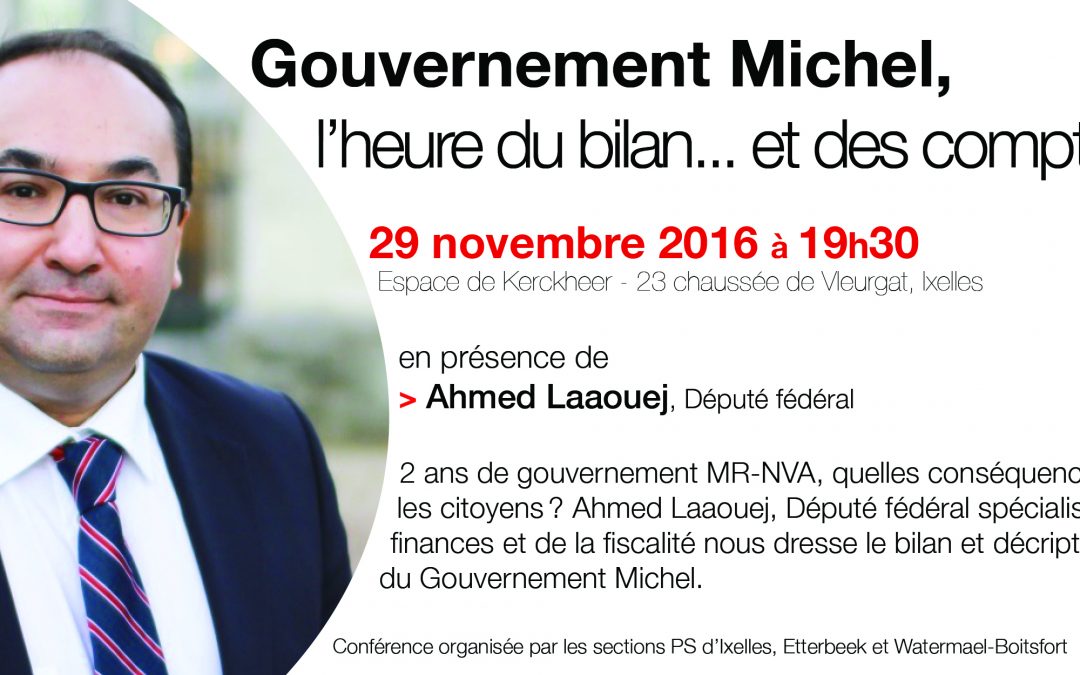 Débat : Gouvernement Michel, l’heure du bilan… et des comptes